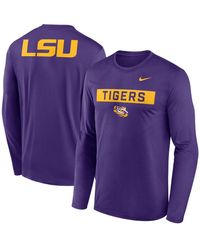 Nike - Lsu Tigers Primetime Campus 2-hit Legend Long Sleeve T-shirt - Lyst