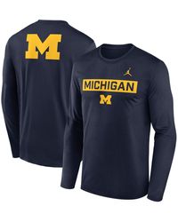 Nike - Michigan Wolverines Primetime Campus 2-hit Legend Dri-fit Long Sleeve T-shirt - Lyst