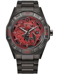 Citizen - Star Wars Imperial Battle Gray Stainless Steel Bracelet Watch 42mm - Lyst