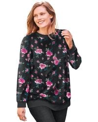Woman Within - Plus Size Printed Sweatshirt - Lyst