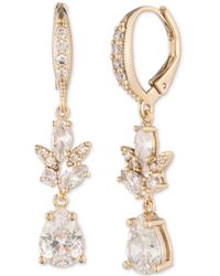 Givenchy - Gold-tone Cubic Zirconia Double Drop Earrings - Lyst