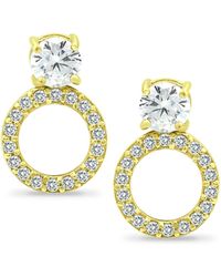 Giani Bernini - Cubic Zirconia Circle Drop Earrings In 18k Gold-plated Sterling Silver, Created For Macy's - Lyst