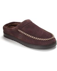 Dearfoams - Beckett Genuine Suede Clog Slippers - Lyst
