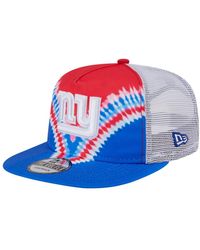 KTZ - Red/royal New York Giants Throwback Dye Golfer Snapback Hat - Lyst
