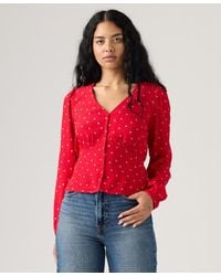 Levi's - Dolores Long Sleeve Blouse - Lyst