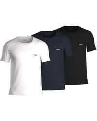 BOSS - Boss By 3-pack Classic Logo-print Cotton T-shirts - Lyst