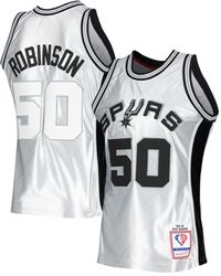 Mitchell & Ness - David Robinson San Antonio Spurs 1998-99 Hardwood Classics 75th Anniversary Swingman Jersey - Lyst