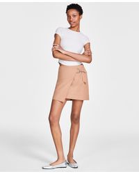 Calvin Klein - High-waist Twill Wrap Skirt - Lyst