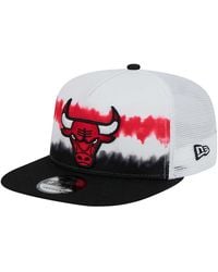 KTZ - White/black Chicago Bulls Dip-dye 9fifty A-frame Trucker Snapback Hat - Lyst