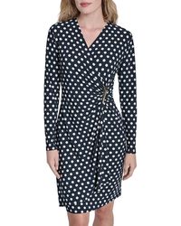 dkny women's long sleeve ombre faux wrap sequin dress DKNY Women's V-Neck Side Ruched Sequin Long Sleeve Dress COUTUREPOINT