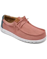 Hey Dude - Wally Washed Canvas Casual Moccasin Sneakers From Finish Line - Lyst