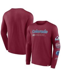 Fanatics - Colorado Avalanche Strike The Goal Long Sleeve T-shirt - Lyst