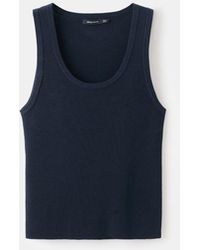 Mango - Wool-blend Knitted Top - Lyst