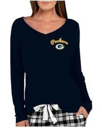 Concepts Sport - Green Bay Packers Marathon Knit Long Sleeve Lightweight V-neck Lounge Top - Lyst