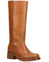 Frye - Campus Regular Wide Calf Leather Pull On Tall Boots - Lyst