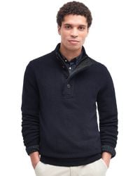 Barbour - Patch Half Zip Wool Sweater - Lyst