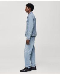 Mango - Pocketed Denim Jacket Straight Fit Jeans Set - Lyst