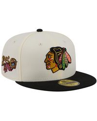 KTZ - Cream Chicago Blackhawks 250th Anniversary Of The United States Two-tone 59fifty Fitted Hat - Lyst
