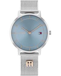 Tommy Hilfiger - Quartz -tone Stainless Steel And Carnation Gold Steel Mesh Bracelet Watch 35mm - Lyst