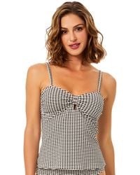 Cece - Keyhole Over The Shoulder Tankini Top - Lyst