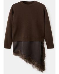 Mango - Lace Combo Jumper Sweater - Lyst