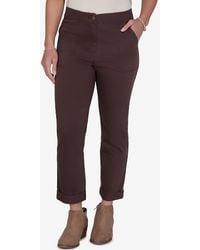 Ruby Rd. - Petite Enzyme Wash Straight-leg Cropped Pants - Lyst