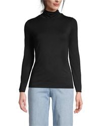 Lands' End - Tall Lightweight Jersey Long Sleeve Turtleneck - Lyst