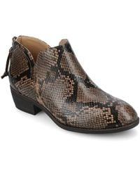Journee Collection - Livvy Side Split Ankle Booties - Lyst