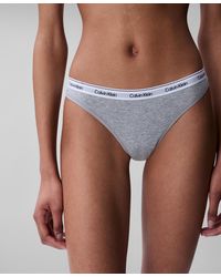 Calvin Klein - Modern Logo Thong Underwear Qd5043 - Lyst