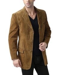 BGSD - Men Robert Three-button Suede Leather Blazer - Lyst