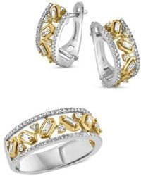 Effy - Effy Diamond Ring Hoop Earrings Collection In 14k Two Tone Gold - Lyst