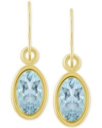 Macy's - Oval Gemstone Drop Earrings - Lyst