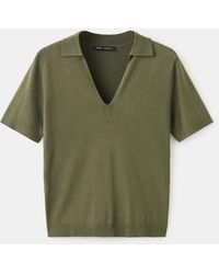 Mango - Fine-knit Polo Shirt - Lyst