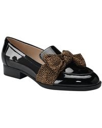 Bandolino - Lindio Bow Detail Block Heel Slip On Loafers - Lyst