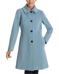 anne klein club collar wool blend coat