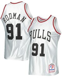 Dennis Rodman Chicago Bulls Mitchell & Ness 75th Anniversary 1997
