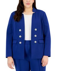 Tahari - Plus Size Ponte Faux-double-breasted Blazer - Lyst