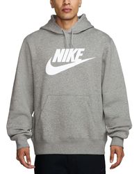 Nike - Club Fleece Standard-fit Logo-print Hoodie - Lyst