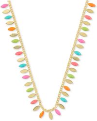 Kendra Scott - 14k Gold-plated Multicolor 19" Adjustable Statement Necklace - Lyst