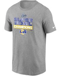 Nike - Heather Charcoal Los Angeles Rams 2021 Super Bowl Champions Locker Room Trophy Collection T-shirt - Lyst