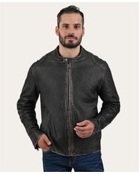 Frye - Leather Racer Jacket - Lyst