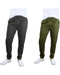 Galaxy By Harvic - Basic Stretch Twill joggers - Lyst