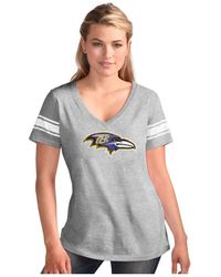 G-III 4Her by Carl Banks - Baltimore Ravens First Pick Distressed V-neck T-shirt - Lyst