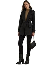 Ralph Lauren - Short Double-breasted Belted Trench Coat - Lyst
