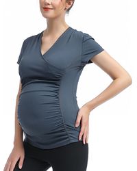 Kimi + Kai - Kimi + Kai Maternity V-neck Nursing Active Tee - Lyst