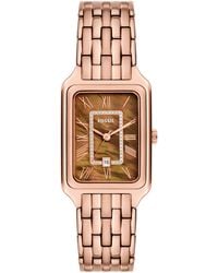 Fossil - Raquel Three-hand Date Rose Gold-tone Stainless Steel Watch 26mm - Lyst
