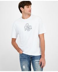 Guess - Quattro G Relaxed Fit Short Sleeve Crewneck Graphic T-shirt - Lyst