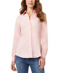 Jones New York - Easy Care Button Up Long Sleeve Blouse - Lyst