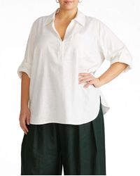 UNIVERSAL STANDARD - Plus Size Button Back Stretch Cupro Polo Shirt - Lyst