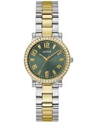 Guess - Analog Two-tone Stainless Steel Watch - Lyst